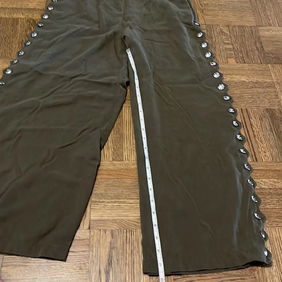 Zara Army Green Embellished Pants - Picture 12 of 13